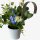 Deko Vintage Blumentopf mit Henkel Lila