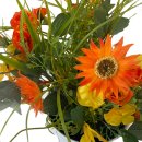 Deko Vintage Blumentopf mit Henkel Orange