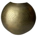 Metall Vase Antik Gold klein