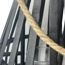 Bambus Laterne in zwei verschiedenen Gr&ouml;&szlig;en schwarz