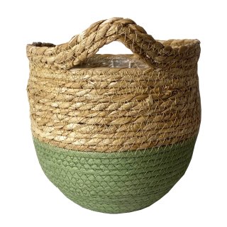 3 Bastkörbchen Als Pflanztöpfe – Set Mit 3 Töpfen, Maße 21x8x5,5 Cm