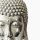 Gro&szlig;er Buddha Kopf silber