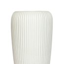 Gro&szlig;e Keramik-Vase gerillt weiss ca. 40 cm