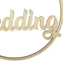 Holz-Schild "Wedding" natur