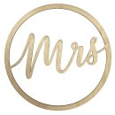 Holz-Schild " Mrs " natur
