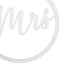 Holz-Schild " Mrs " weiss