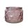 Glas Vasen und Teelichter im 5er Set rosa/altrosa gemischt