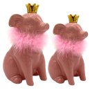 Sparschweine rosa mit Krone in 2 verschiedenen Größen