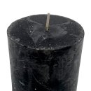 Stumpenkerzen schwarz mit silbernen Glitzer im 2er Set