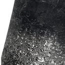 Stumpenkerzen schwarz/silber mit schwarzem Glitzer  im 2er Set