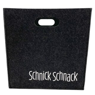 Aufbewahrungsbox/Organizer Filz &quot;Schnick Schnack&quot; ca. 28 x 28 cm