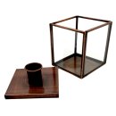 Kerzenständer/Box Metall Kupfer ca. 7,5 x 7,5 xcm