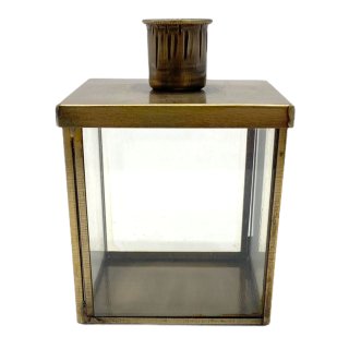 Kerzenständer/Box Metall Gold ca.7,5 x 7,5 xcm