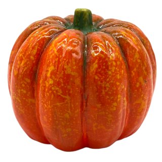 Herbst Deko Kürbis aus Ton orange