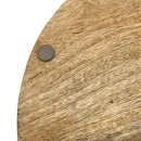 Holztablett / Holzplatte rund massiv ca. 30 cm