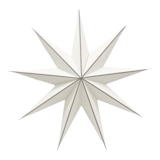 Weihnachtlicher Papier-Stern 9-Zacken Ø 60 cm weiß matt