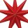 Weihnachtlicher Papier-Stern 9-Zacken &Oslash;60cm rot matt