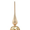 Elegante Christbaumspitze champagner / gold ca. 31 cm
