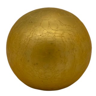 LED Glaskugel gold bruchoptik ca. 15 cm