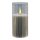 LED Echtwachs-Kerze im Glas grau ca. 15 cm