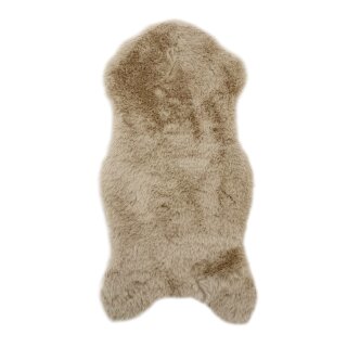 Mini Deko Fell Teppich beige ca. 30 x 60 cm