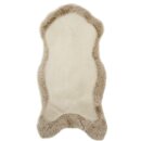 Mini Deko Fell Teppich beige ca. 30 x 60 cm