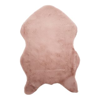 Deko Fell Teppich rosa groß ca. 60 x 90 cm