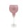 Glaspokal / Windlicht / Kelch rosa matt silber ca. 30 cm