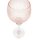 Glaspokal / Windlicht / Kelch rosa gerillt ca. 30 cm