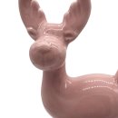 Keramik Elch rosa ca. 15 cm