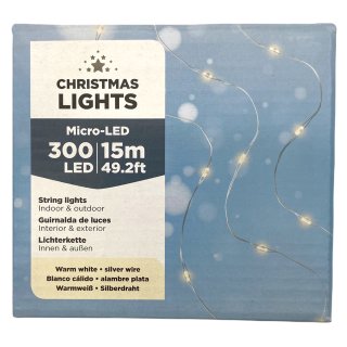 Micro Lichterb&uuml;ndel 300 LED ca. 15 m warmweiss