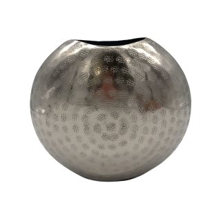 Metall Vase silber geh&auml;mmert ca. 23 cm