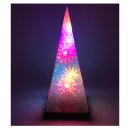 LED Deko Hologramm-Pyramide mit rotierenden Lichteffekten...