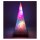 LED Deko Hologramm-Pyramide mit rotierenden Lichteffekten bunt 30 cm