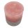 Stumpenkerzen rosa mit silbernen Glitzer im 2er Set