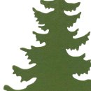 Filz Tannenbäume auf Holz grün in 2 verschiedenen Größen