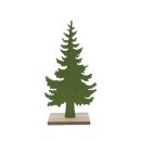 Filz Tannenbäume auf Holz grün in 2 verschiedenen Größen