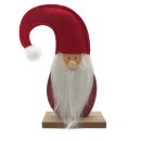 Weihnachtsmann aus Holz mit roter M&uuml;tze ca. 34 cm