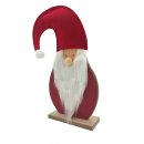 Weihnachtsmann aus Holz mit roter Mütze ca. 34 cm