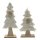 LED Holz Tannenbäume mit Fell in zwei verschiedenen Größen