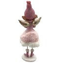 Engel Deko-Figur mit Rock rosa ca. 20 cm