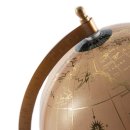 Moderner Globus mit Metall-Ständer in altrosa - gold ca. 15 cm
