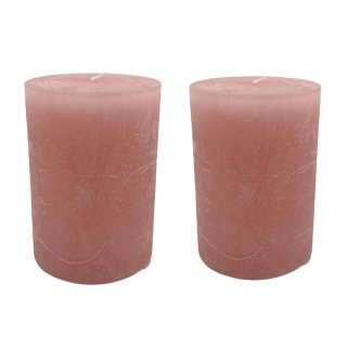Echtwachs Kerzen im 2er Set rosa