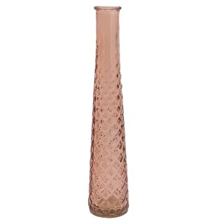 Glas Vase strukturiert rosegold/klar ca. 32 cm