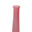 Glas Vase strukturiert pink/matt ca. 32 cm