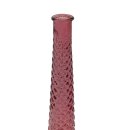 Glas Vase strukturiert pink ca. 32 cm