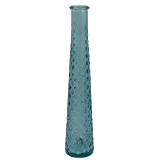 Glas Vase strukturiert blau/klar ca. 32 cm