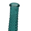 Glas Vase strukturiert t&uuml;tkis/klar ca. 32 cm