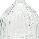 Glas Vase strukturiert rund klar &Oslash; ca. 13 cm