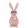 Filz Osterhase auf Holzfuß rosa ca. 44,5 x 18 cm
